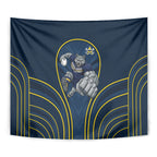 North Queensland Cowboys Rugby Mascot Tapestry Australian Rugby Culture - Tribal Inspired Wolf
