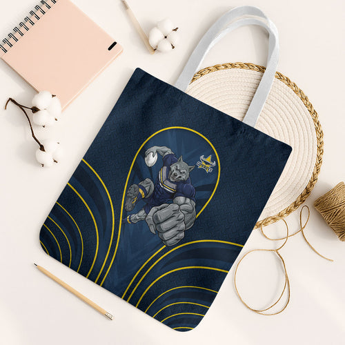 North Queensland Cowboys Rugby Mascot Tote Bag Australian Rugby Culture - Tribal Inspired Wolf