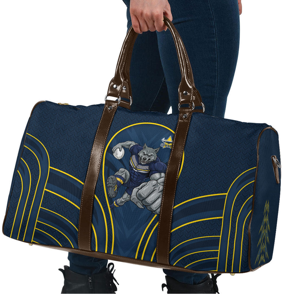 North Queensland Cowboys Rugby Mascot Travel Bag Australian Rugby Culture - Tribal Inspired Wolf