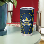 North Queensland Cowboys Rugby Mascot Tumbler Cup Australian Rugby Culture - Tribal Inspired Wolf