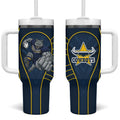 North Queensland Cowboys Rugby Mascot Tumbler With Handle Australian Rugby Culture - Tribal Inspired Wolf