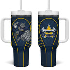 North Queensland Cowboys Rugby Mascot Tumbler With Handle Australian Rugby Culture - Tribal Inspired Wolf