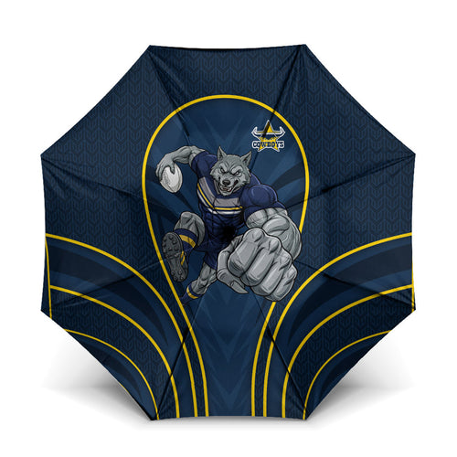 North Queensland Cowboys Rugby Mascot Umbrella Australian Rugby Culture - Tribal Inspired Wolf
