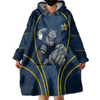 North Queensland Cowboys Rugby Mascot Wearable Blanket Hoodie Australian Rugby Culture - Tribal Inspired Wolf