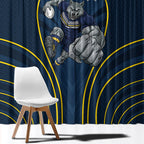 North Queensland Cowboys Rugby Mascot Window Curtain Australian Rugby Culture - Tribal Inspired Wolf