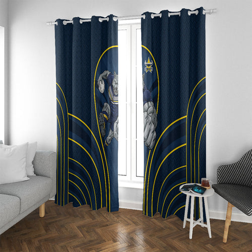 North Queensland Cowboys Rugby Mascot Window Curtain Australian Rugby Culture - Tribal Inspired Wolf