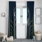 North Queensland Cowboys Rugby Mascot Window Curtain Australian Rugby Culture - Tribal Inspired Wolf