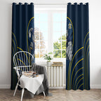 North Queensland Cowboys Rugby Mascot Window Curtain Australian Rugby Culture - Tribal Inspired Wolf