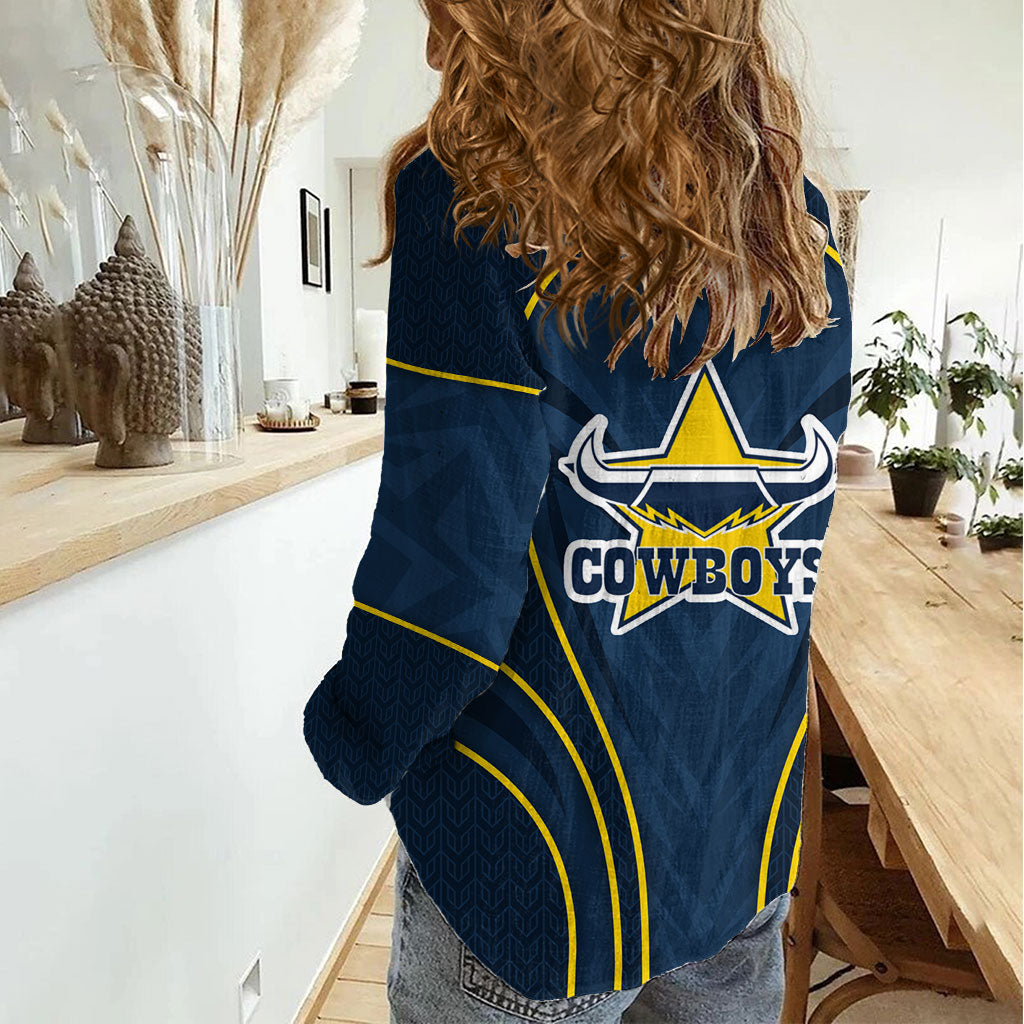 North Queensland Cowboys Rugby Mascot Women Casual Shirt Australian Rugby Culture - Tribal Inspired Wolf