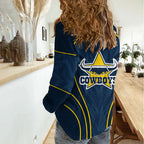 North Queensland Cowboys Rugby Mascot Women Casual Shirt Australian Rugby Culture - Tribal Inspired Wolf