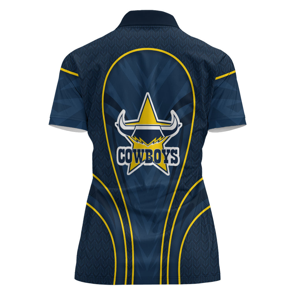 North Queensland Cowboys Rugby Mascot Women Polo Shirt Australian Rugby Culture - Tribal Inspired Wolf
