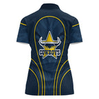 North Queensland Cowboys Rugby Mascot Women Polo Shirt Australian Rugby Culture - Tribal Inspired Wolf