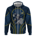 North Queensland Cowboys Rugby Mascot Zip Hoodie Australian Rugby Culture - Tribal Inspired Wolf