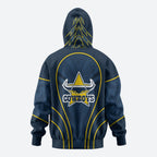 North Queensland Cowboys Rugby Mascot Zip Hoodie Australian Rugby Culture - Tribal Inspired Wolf