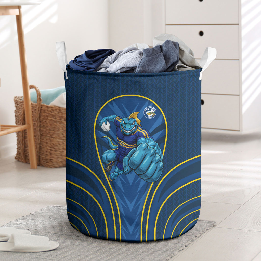 Parramatta Eels Rugby Mascot Laundry Basket Australian Rugby Culture - Tribal Inspired Eel