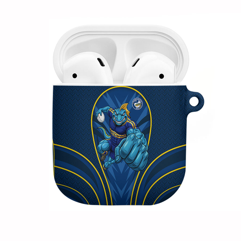 Parramatta Eels Rugby Mascot AirPods Case Australian Rugby Culture - Tribal Inspired Eel
