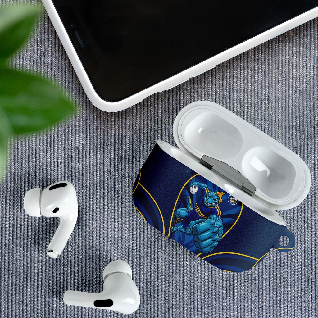 Parramatta Eels Rugby Mascot AirPods Case Australian Rugby Culture - Tribal Inspired Eel