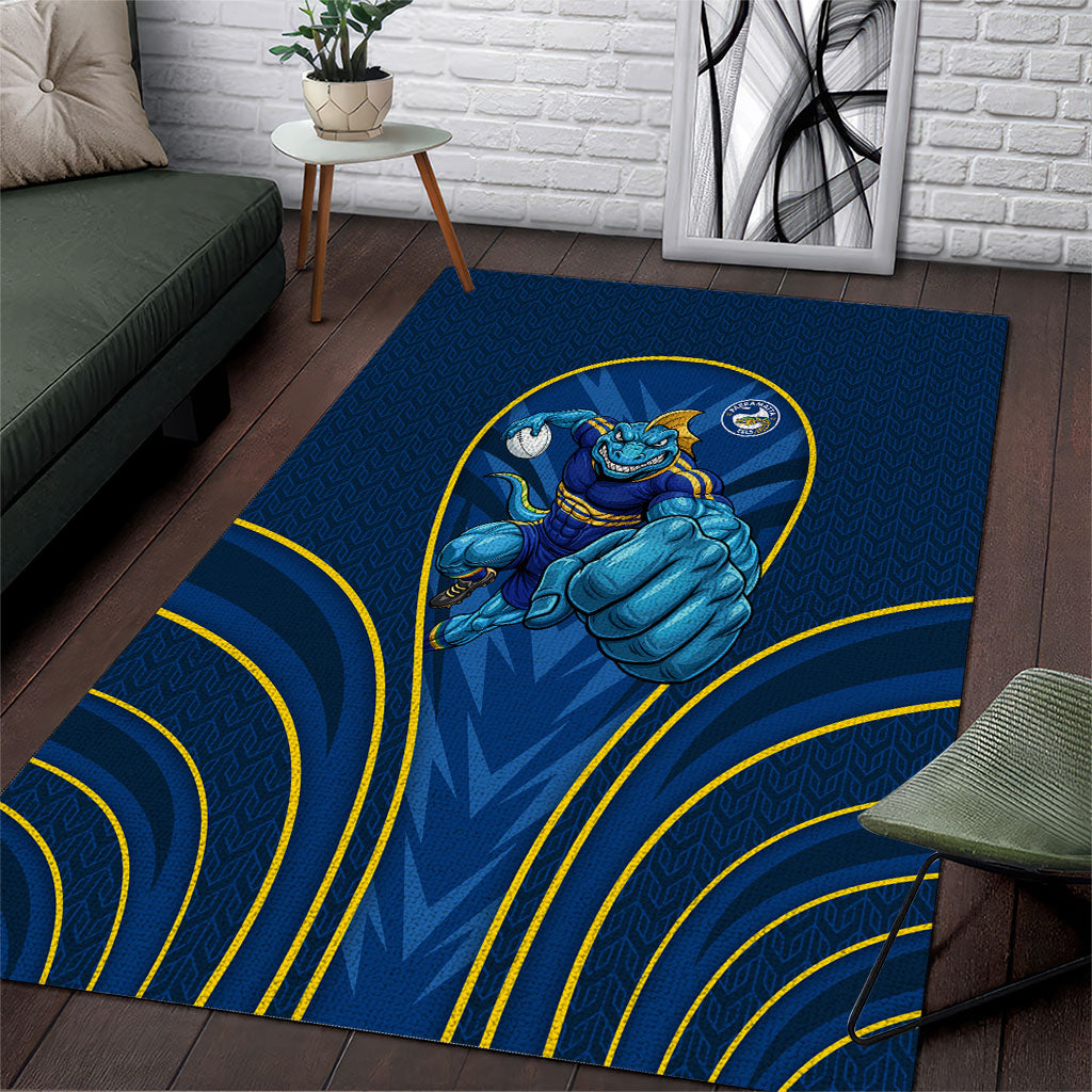 Parramatta Eels Rugby Mascot Area Rug Australian Rugby Culture - Tribal Inspired Eel