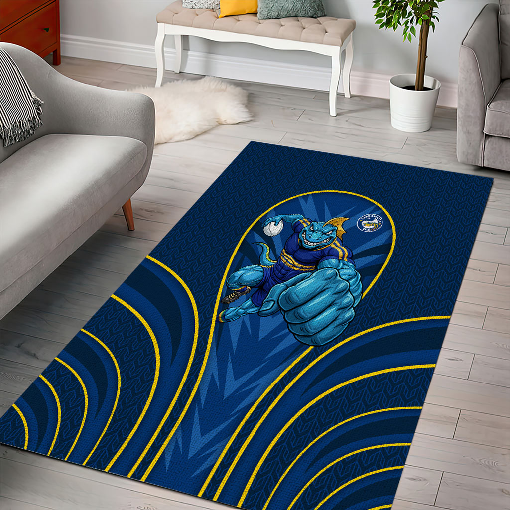 Parramatta Eels Rugby Mascot Area Rug Australian Rugby Culture - Tribal Inspired Eel