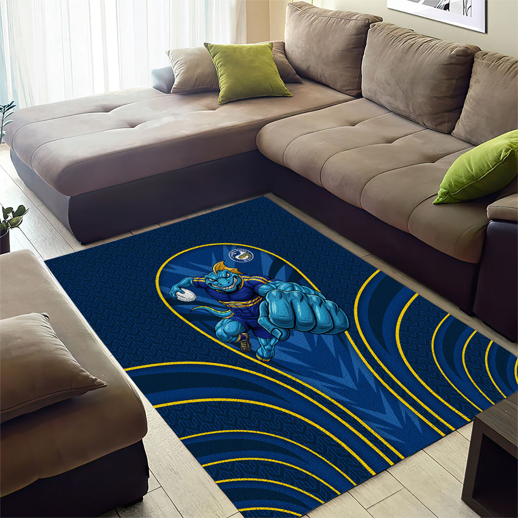 Parramatta Eels Rugby Mascot Area Rug Australian Rugby Culture - Tribal Inspired Eel