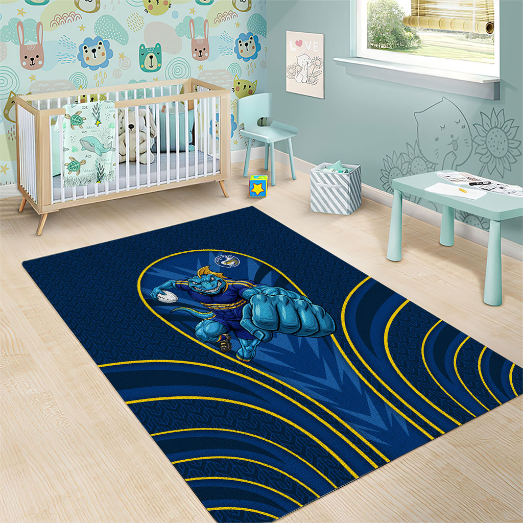 Parramatta Eels Rugby Mascot Area Rug Australian Rugby Culture - Tribal Inspired Eel