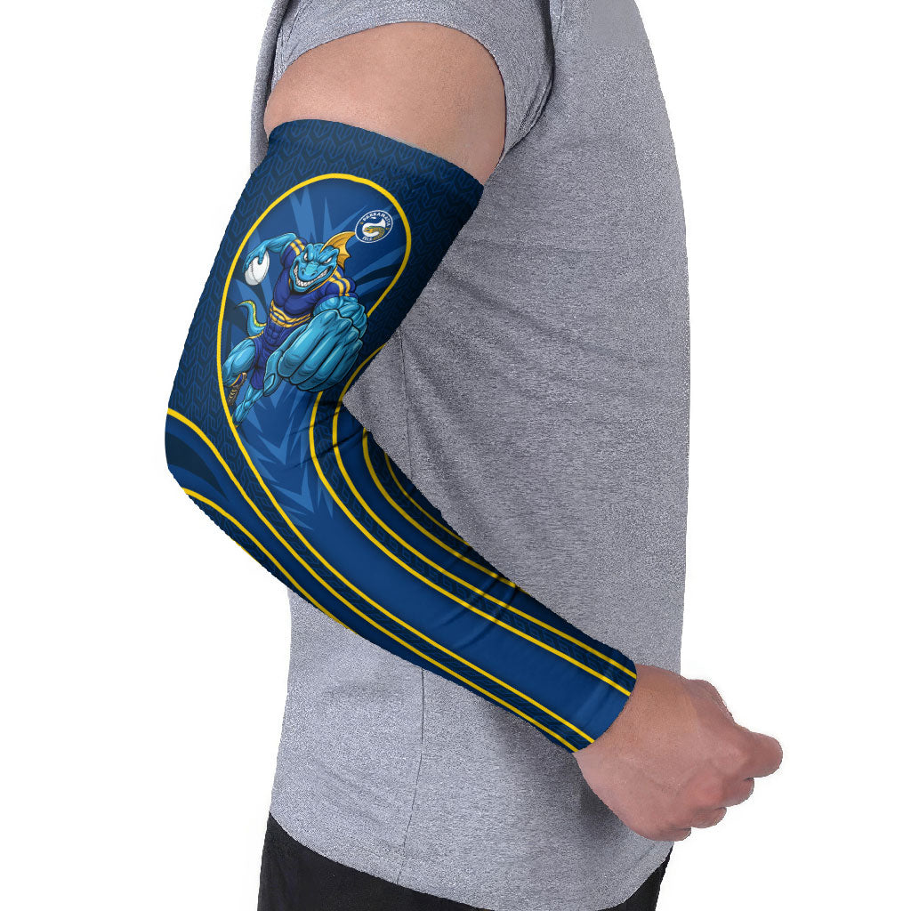 Parramatta Eels Rugby Mascot Arm Sleeves Australian Rugby Culture - Tribal Inspired Eel