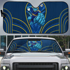 Parramatta Eels Rugby Mascot Auto Sun Shade Australian Rugby Culture - Tribal Inspired Eel