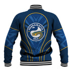 Parramatta Eels Rugby Mascot Baseball Jacket Australian Rugby Culture - Tribal Inspired Eel