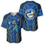 Parramatta Eels Rugby Mascot Baseball Jersey Australian Rugby Culture - Tribal Inspired Eel