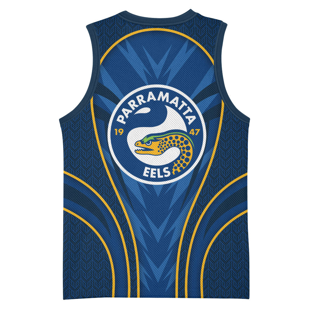 Parramatta Eels Rugby Mascot Basketball Jersey Australian Rugby Culture - Tribal Inspired Eel