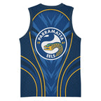 Parramatta Eels Rugby Mascot Basketball Jersey Australian Rugby Culture - Tribal Inspired Eel