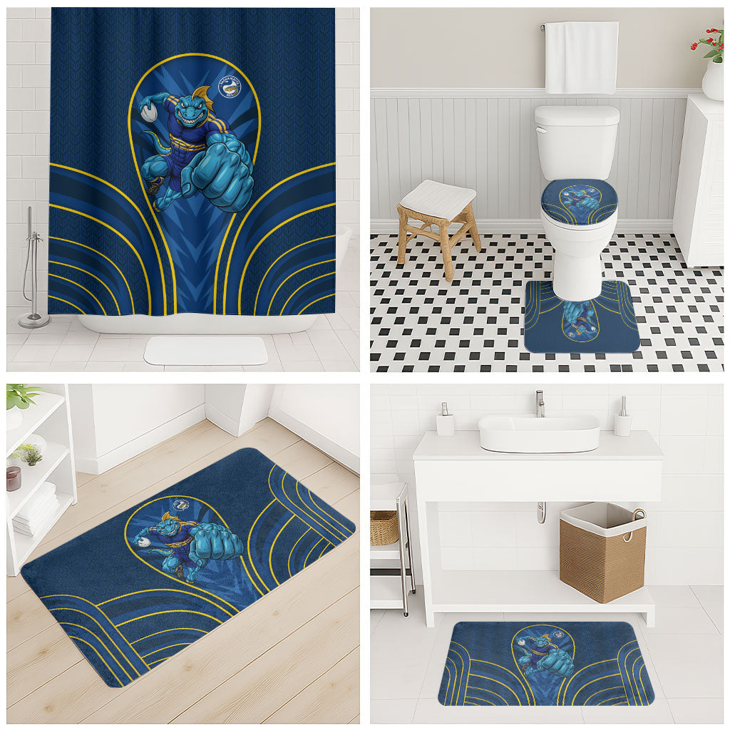 Parramatta Eels Rugby Mascot Bathroom Set Australian Rugby Culture - Tribal Inspired Eel