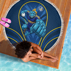 Parramatta Eels Rugby Mascot Beach Blanket Australian Rugby Culture - Tribal Inspired Eel