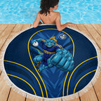 Parramatta Eels Rugby Mascot Beach Blanket Australian Rugby Culture - Tribal Inspired Eel