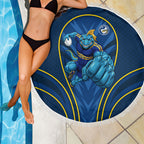 Parramatta Eels Rugby Mascot Beach Blanket Australian Rugby Culture - Tribal Inspired Eel