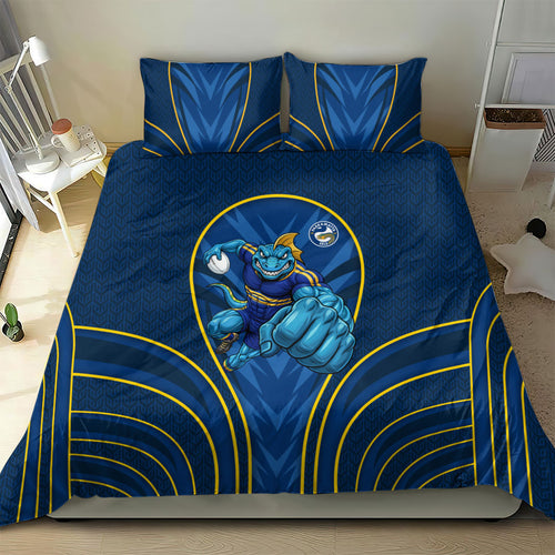 Parramatta Eels Rugby Mascot Bedding Set Australian Rugby Culture - Tribal Inspired Eel