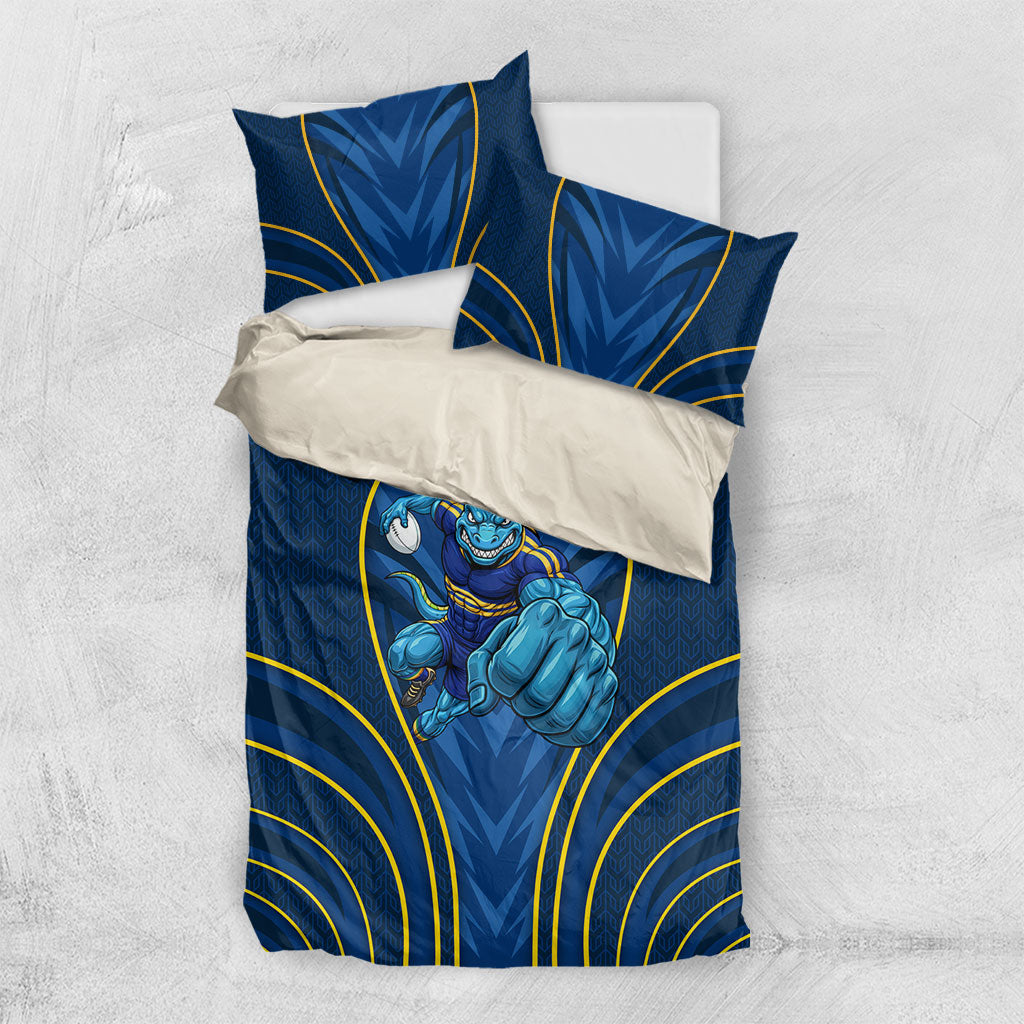 Parramatta Eels Rugby Mascot Bedding Set Australian Rugby Culture - Tribal Inspired Eel
