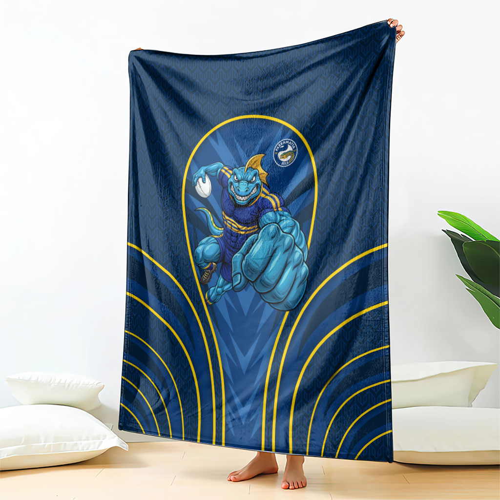 Parramatta Eels Rugby Mascot Blanket Australian Rugby Culture - Tribal Inspired Eel