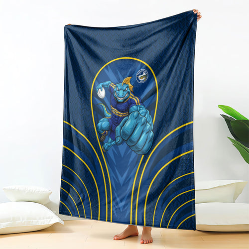 Parramatta Eels Rugby Mascot Blanket Australian Rugby Culture - Tribal Inspired Eel