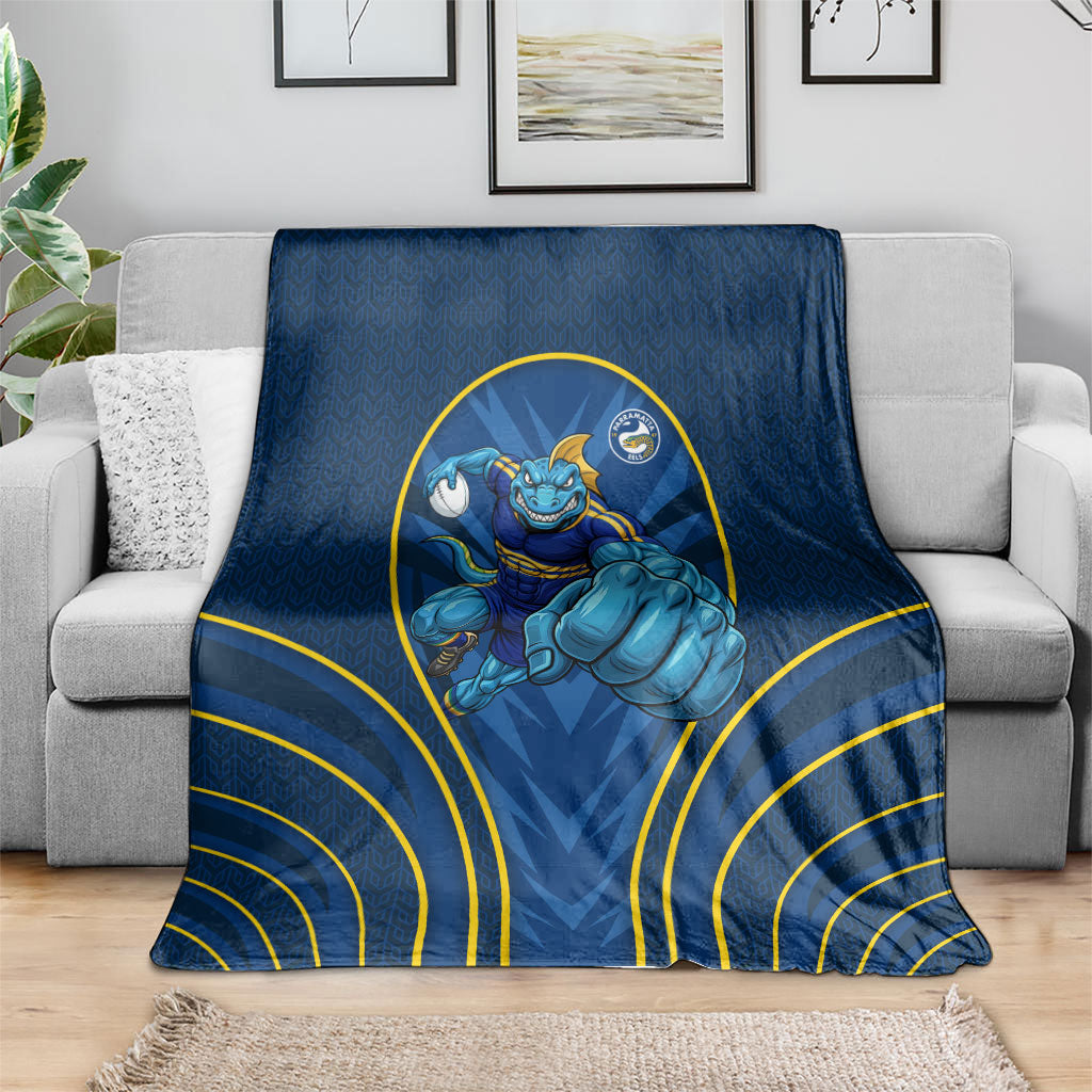 Parramatta Eels Rugby Mascot Blanket Australian Rugby Culture - Tribal Inspired Eel
