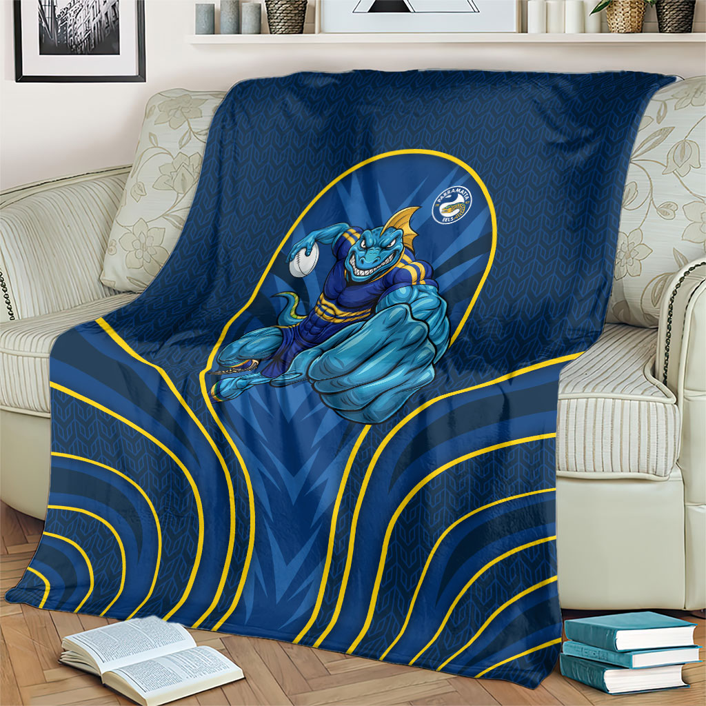 Parramatta Eels Rugby Mascot Blanket Australian Rugby Culture - Tribal Inspired Eel