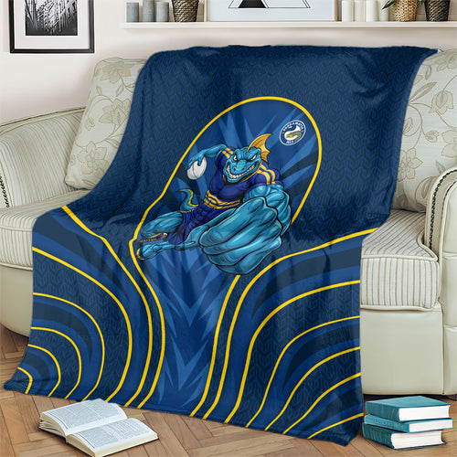 Parramatta Eels Rugby Mascot Blanket Australian Rugby Culture - Tribal Inspired Eel