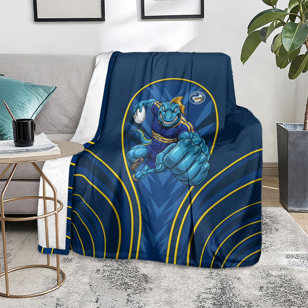 Parramatta Eels Rugby Mascot Blanket Australian Rugby Culture - Tribal Inspired Eel
