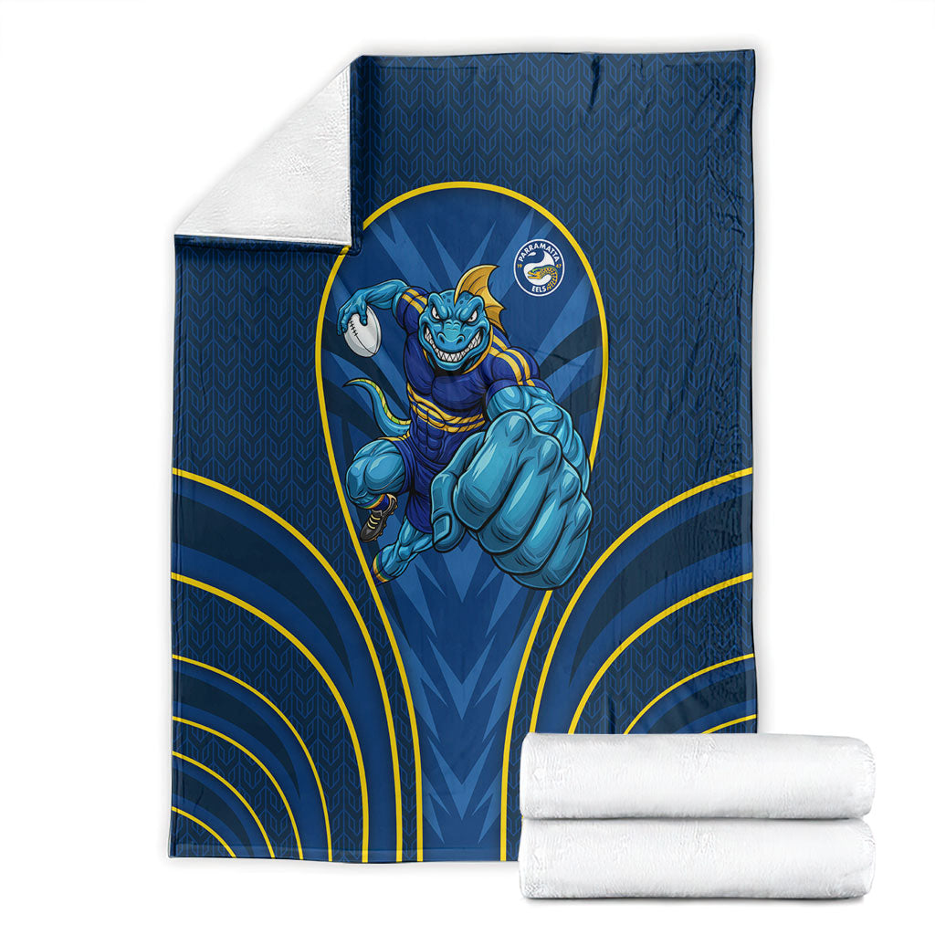Parramatta Eels Rugby Mascot Blanket Australian Rugby Culture - Tribal Inspired Eel
