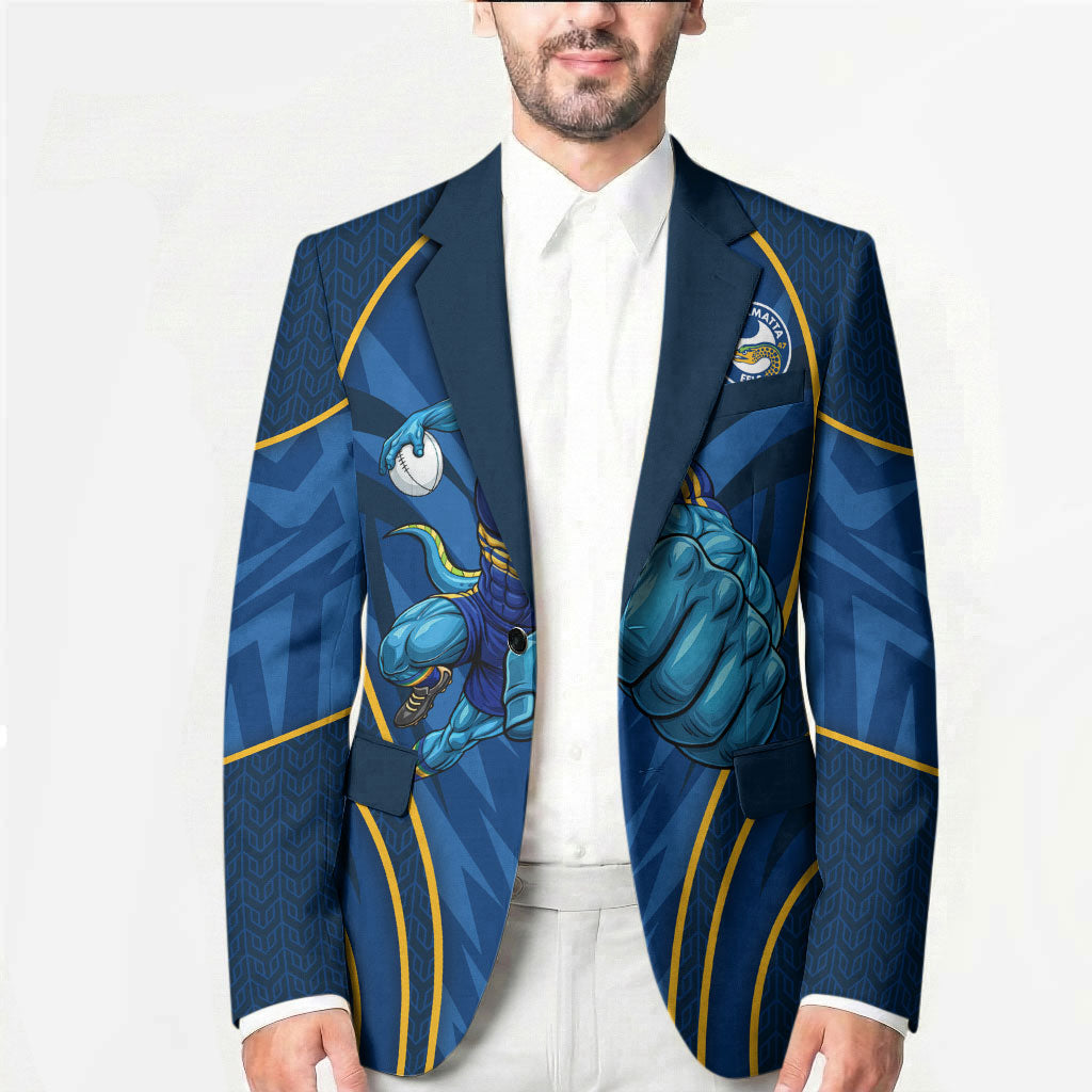 Parramatta Eels Rugby Mascot Blazer Australian Rugby Culture - Tribal Inspired Eel