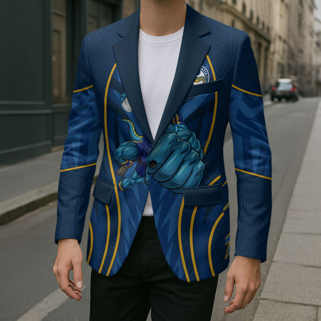 Parramatta Eels Rugby Mascot Blazer Australian Rugby Culture - Tribal Inspired Eel