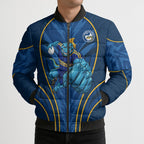 Parramatta Eels Rugby Mascot Bomber Puffer Jacket Australian Rugby Culture - Tribal Inspired Eel