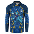 Parramatta Eels Rugby Mascot Button Sweatshirt Australian Rugby Culture - Tribal Inspired Eel