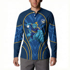 Parramatta Eels Rugby Mascot Button Sweatshirt Australian Rugby Culture - Tribal Inspired Eel