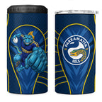 Parramatta Eels Rugby Mascot 4 in 1 Can Cooler Tumbler Australian Rugby Culture - Tribal Inspired Eel